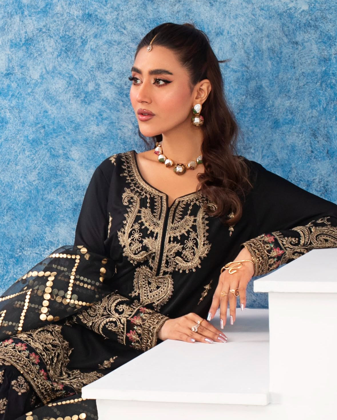 Black cotton Gharara