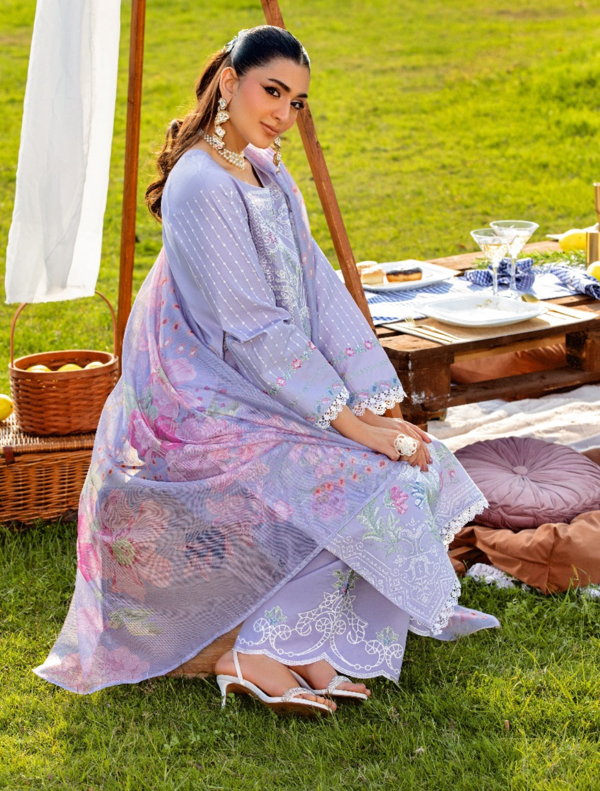 Lilac 3pc cotton outfit (EL0LWT)