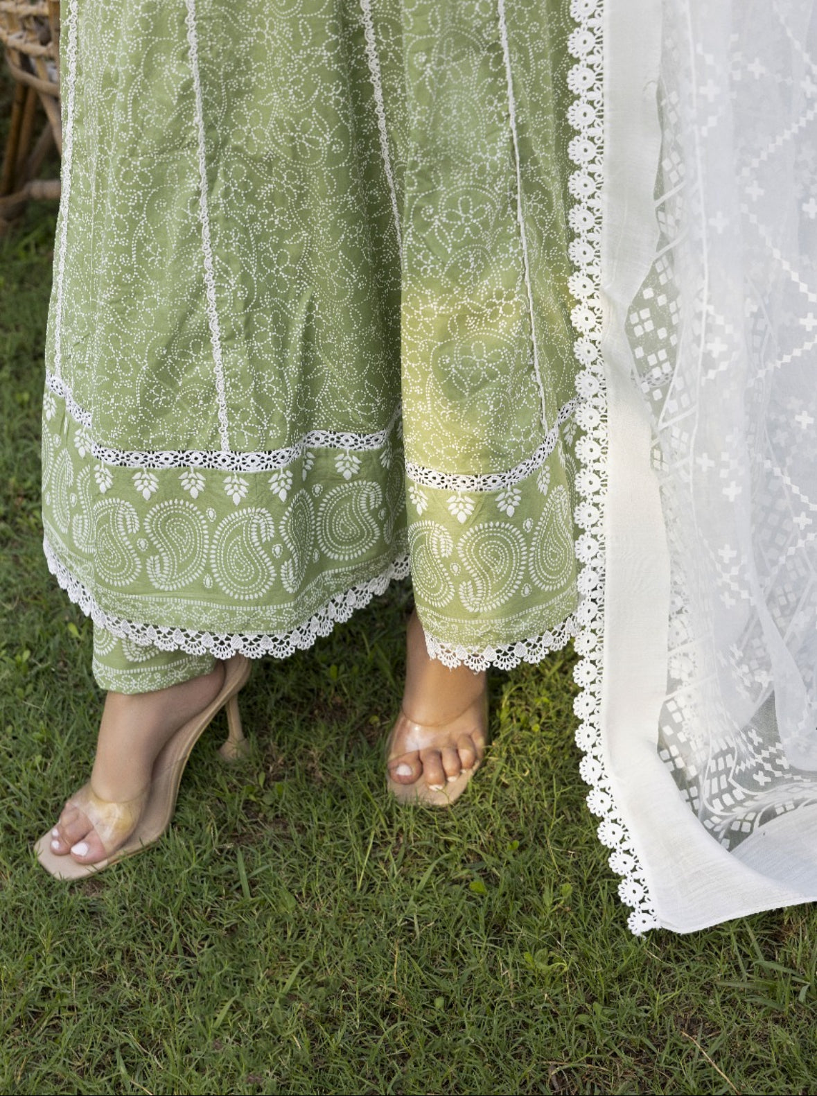 Green 3 piece maxi (cotton) EL0GM