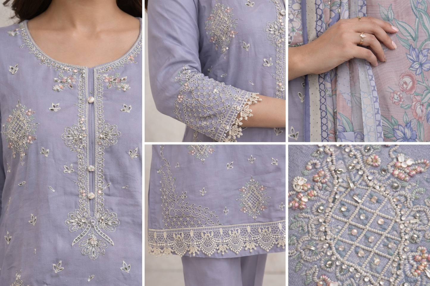 Tawakkal Designer Lilac outfit (EL01T) Eid wear