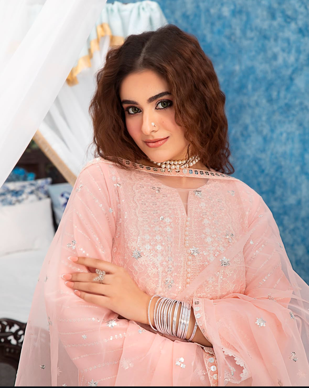 Peachy pink 3 pc cotton outfit (EL0PWT)