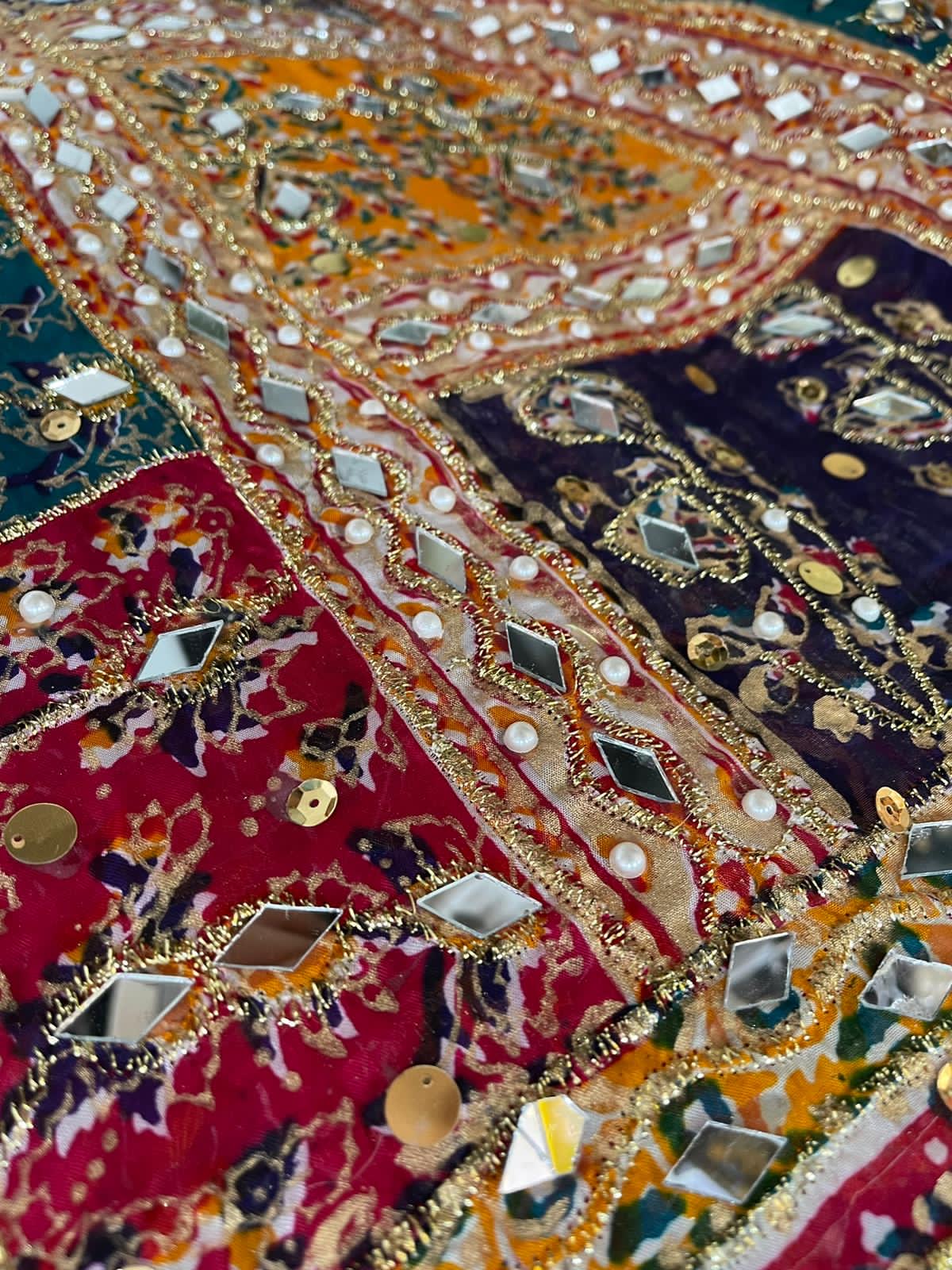 Heavy Mirror Work Shawls - ELHMW001