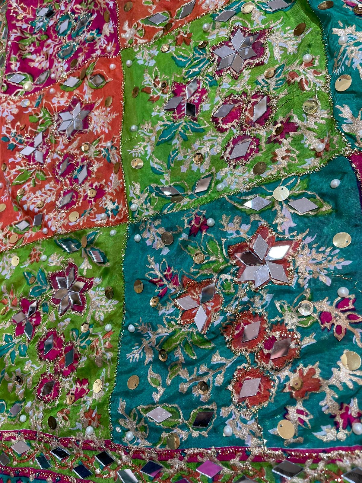 Heavy Mirror Work Shawls - ELHMW001