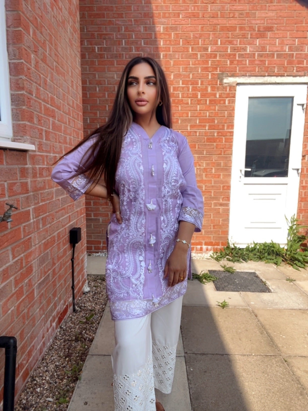 Purple ThreadWork Kurta