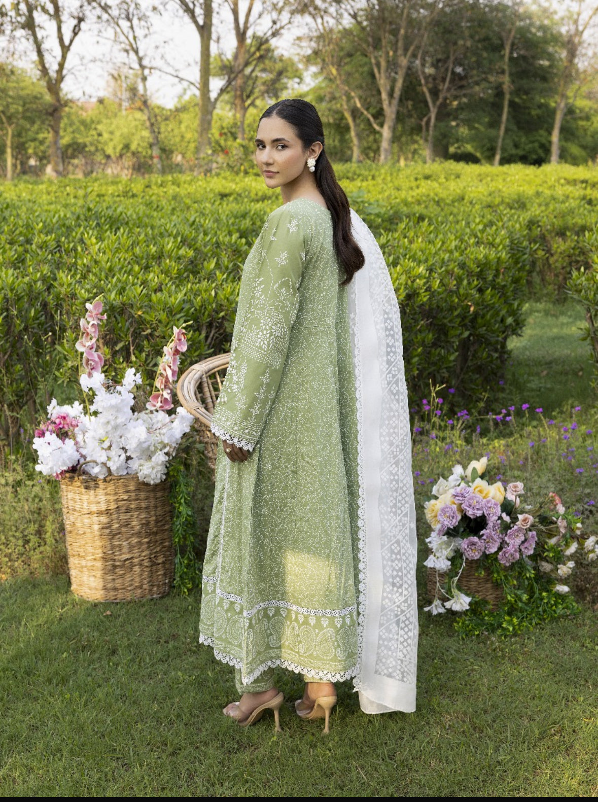 Green 3 piece maxi (cotton) EL0GM
