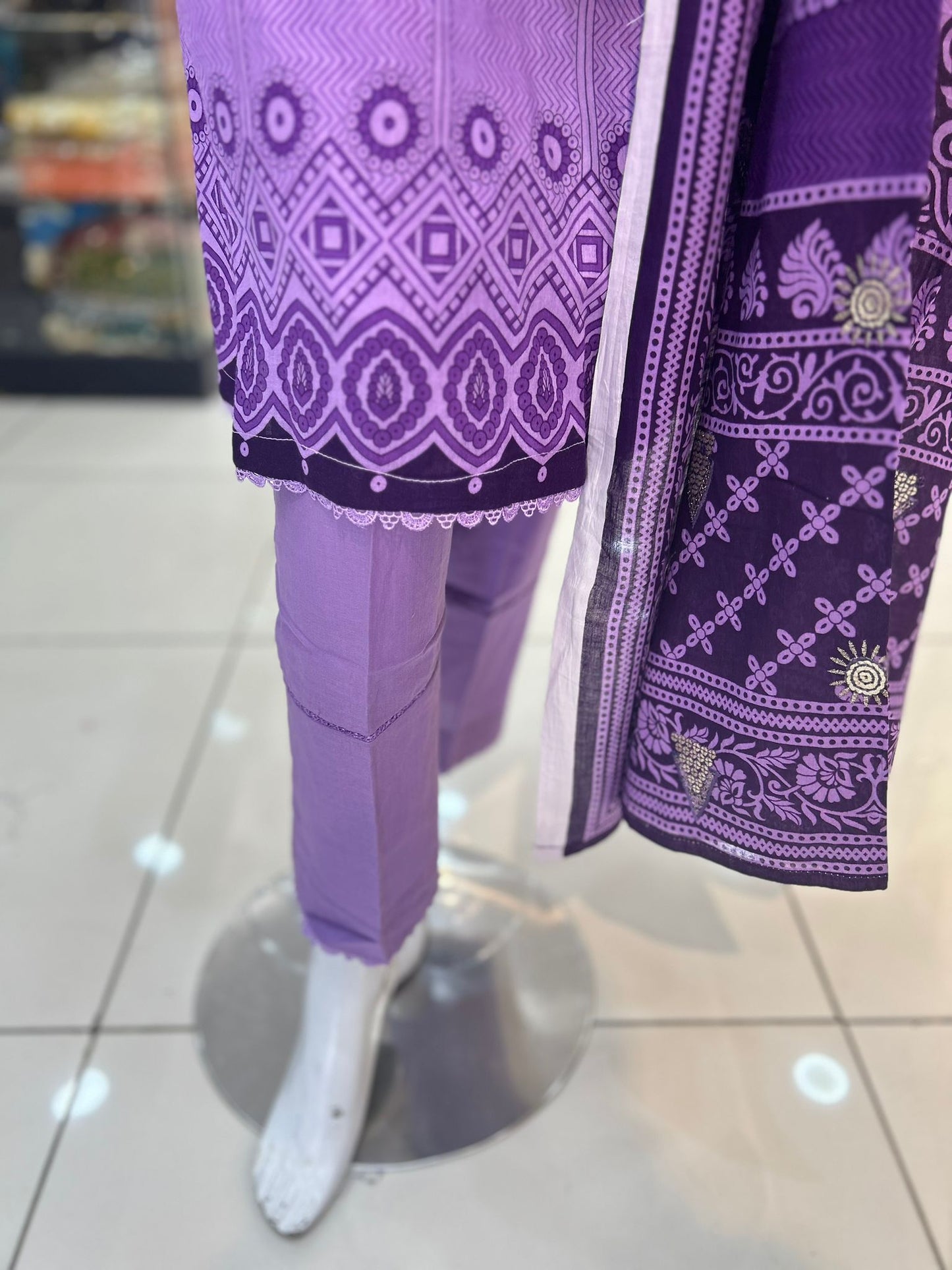 Lilac Casual Wear 3 Pc - ELRR021