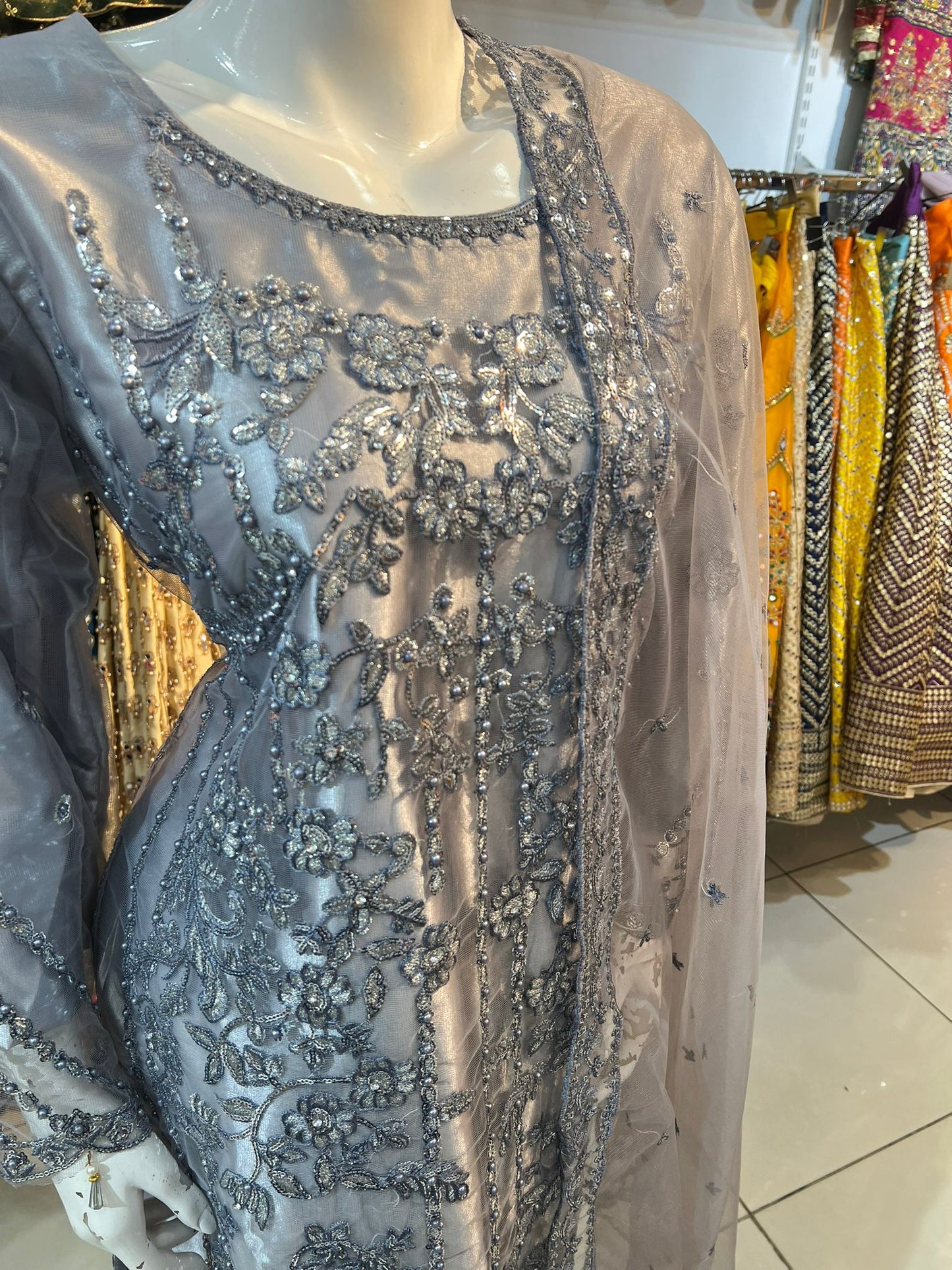 Grey Formal Wear Outfit - ELRR12858