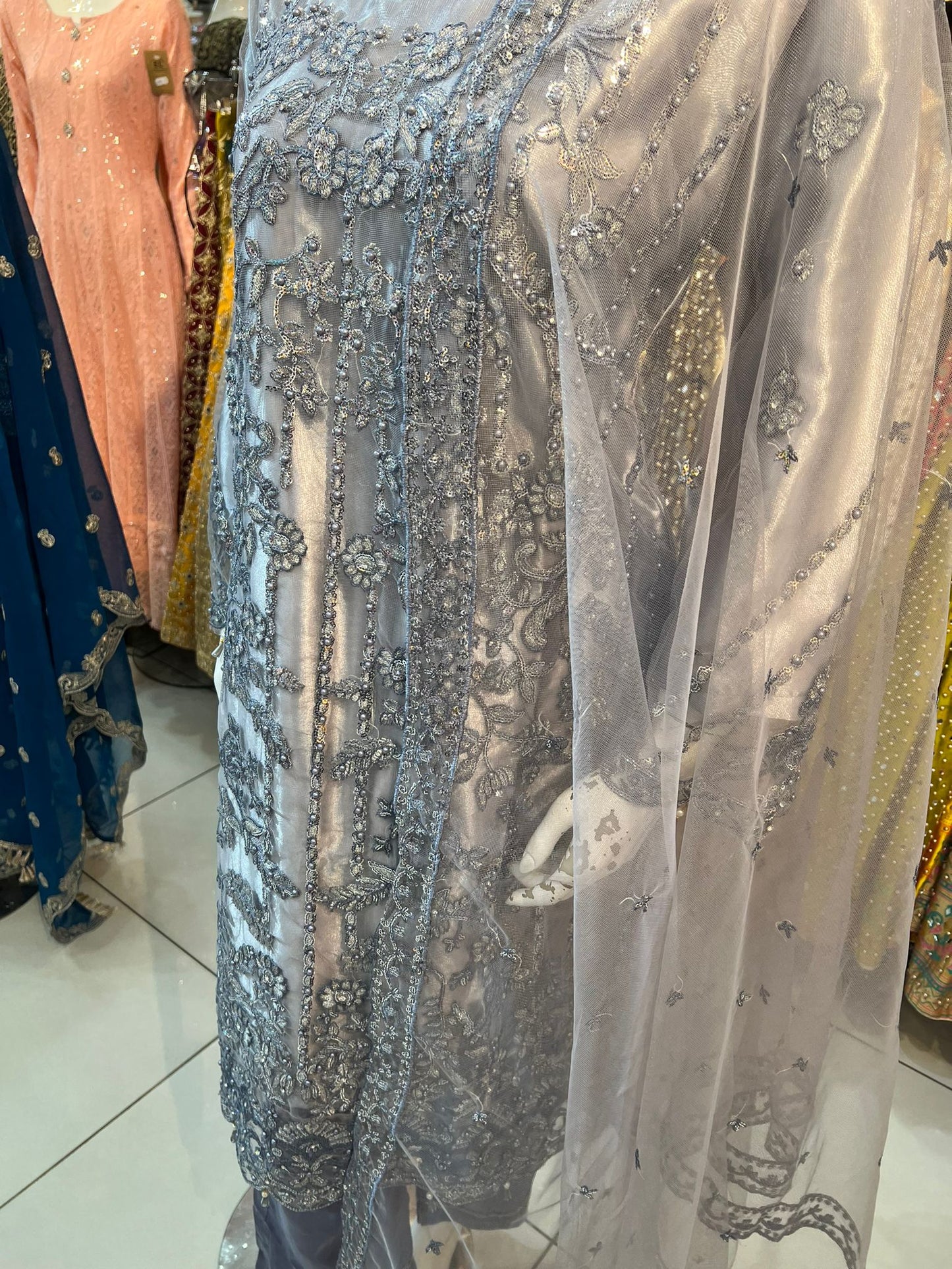 Grey Formal Wear Outfit - ELRR12858