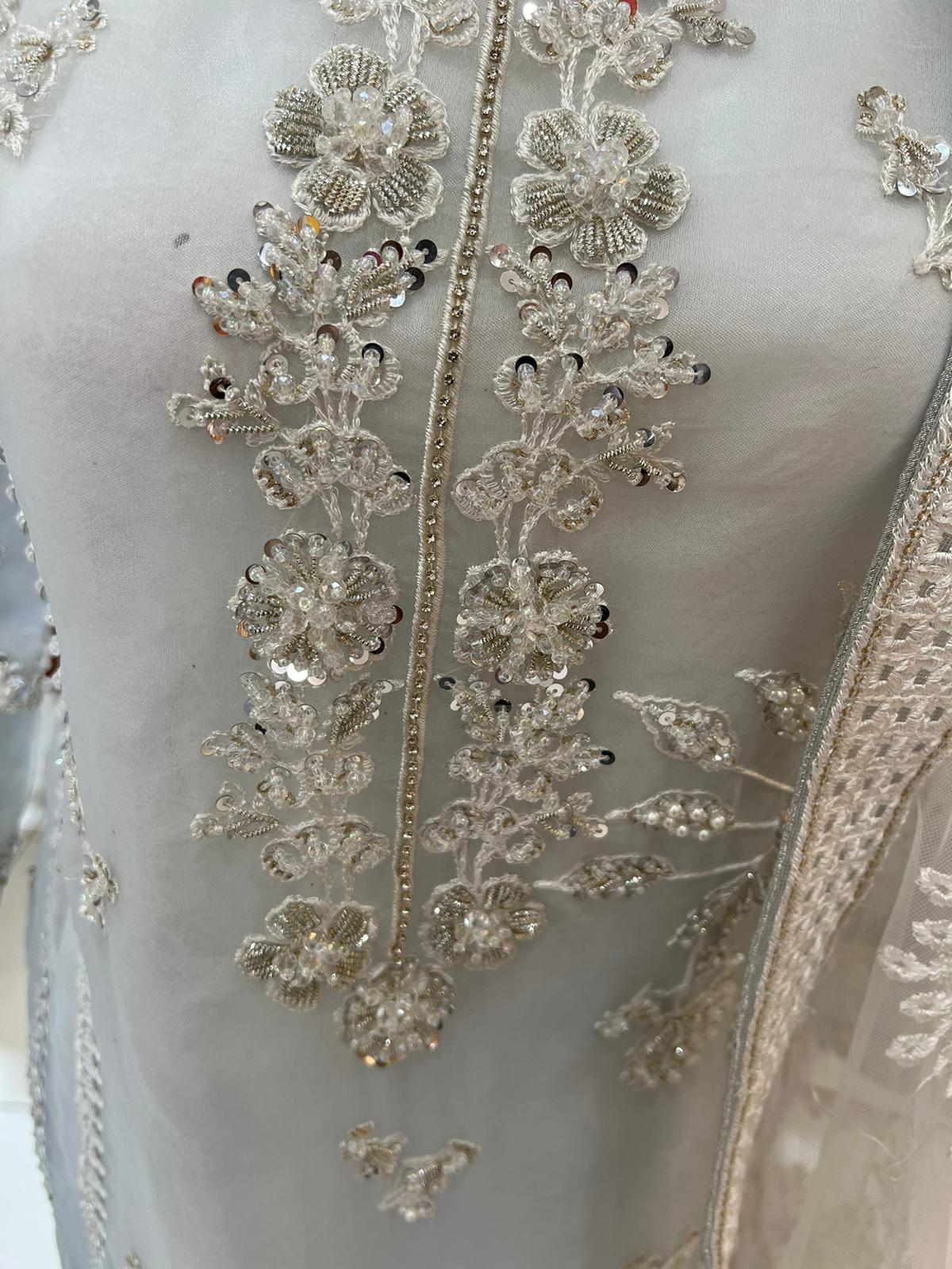 White Embellished Work - Formal Wear