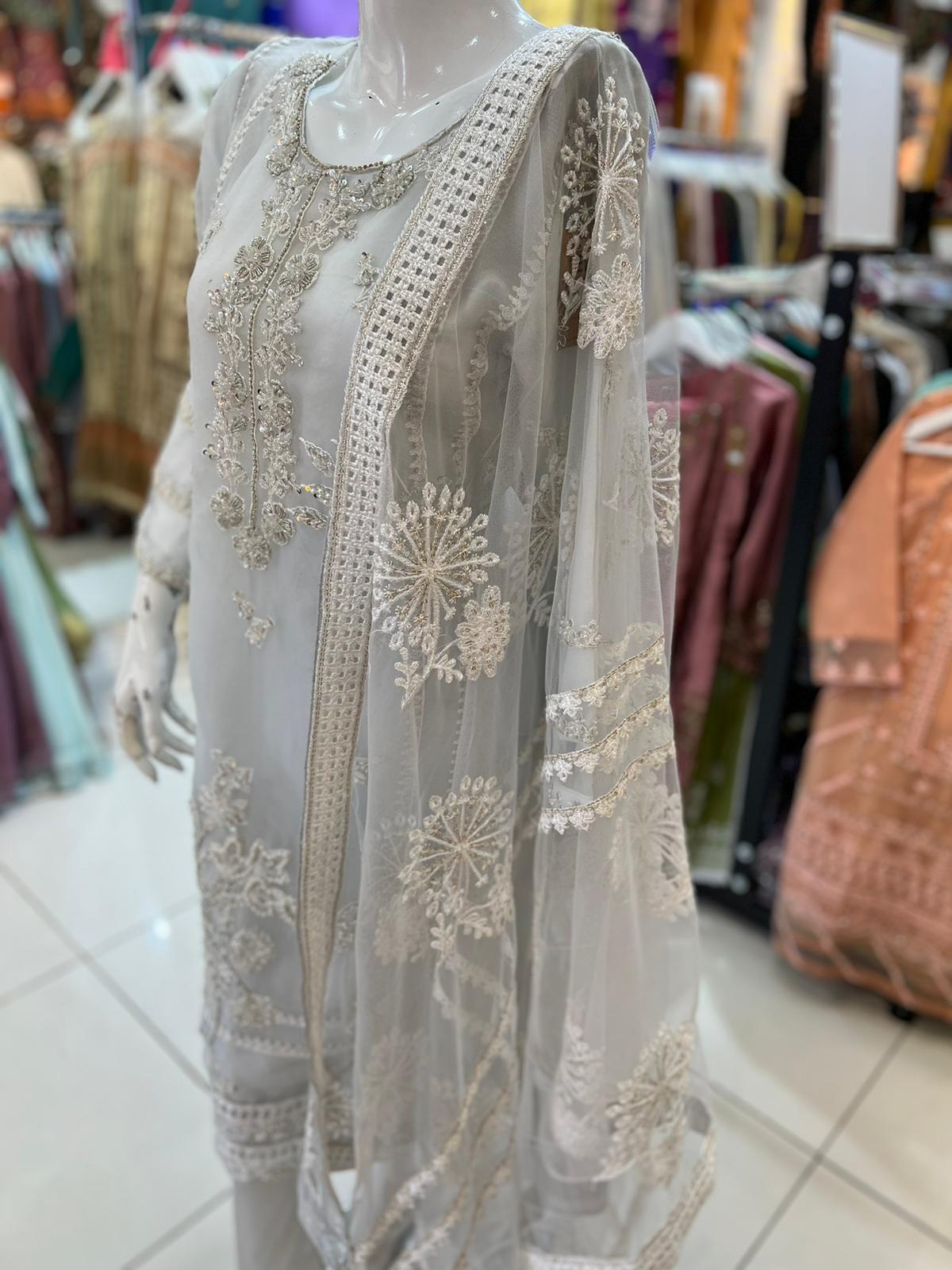 White Embellished Work - Formal Wear