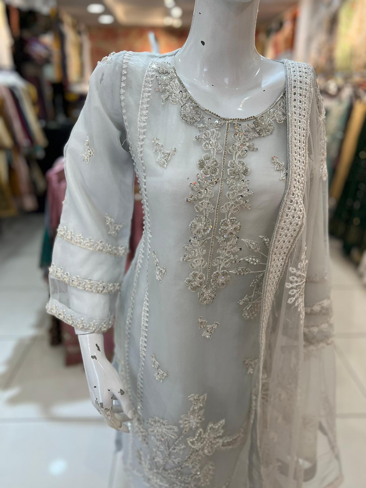 White Embellished Work - Formal Wear
