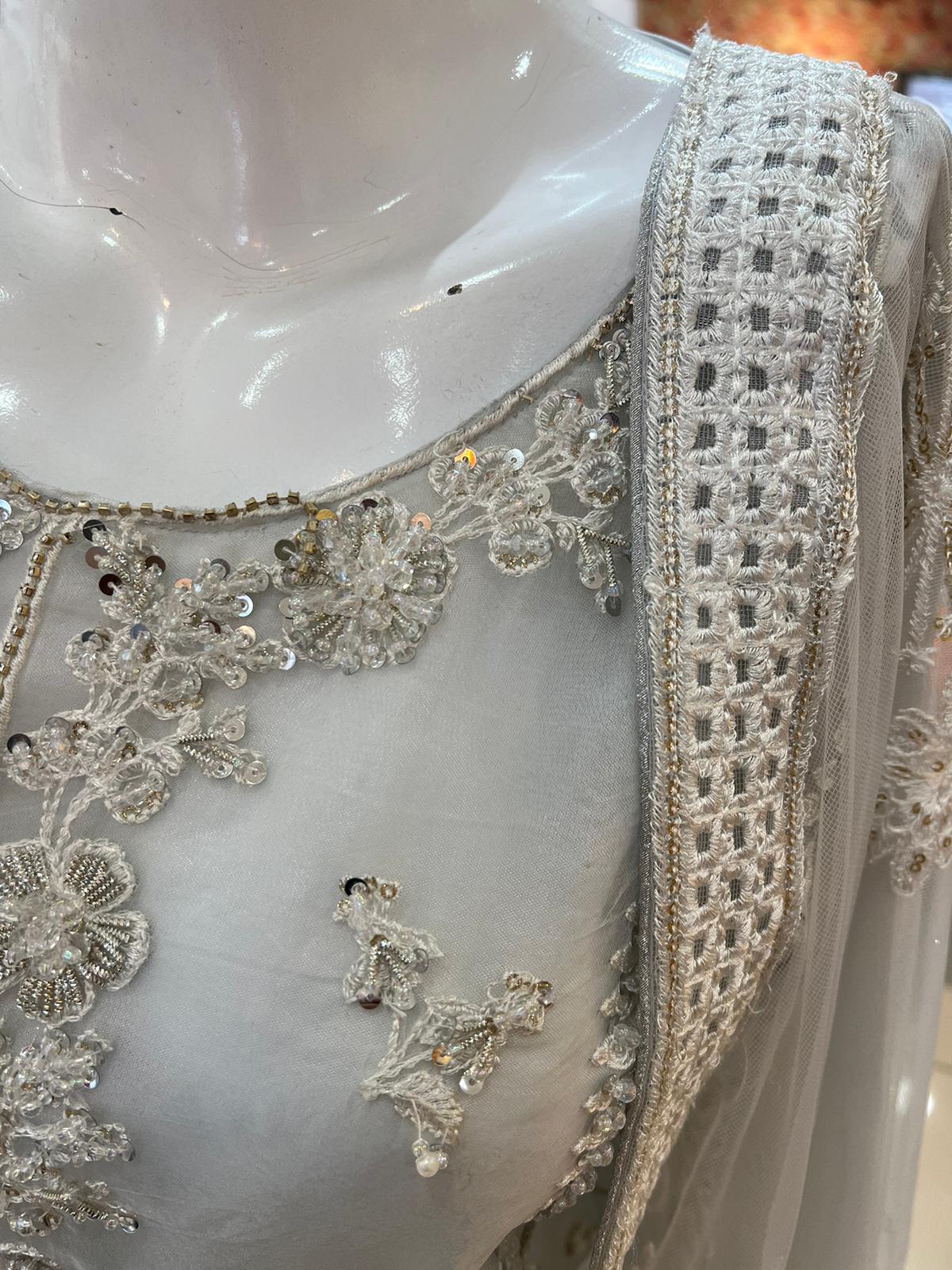 White Embellished Work - Formal Wear