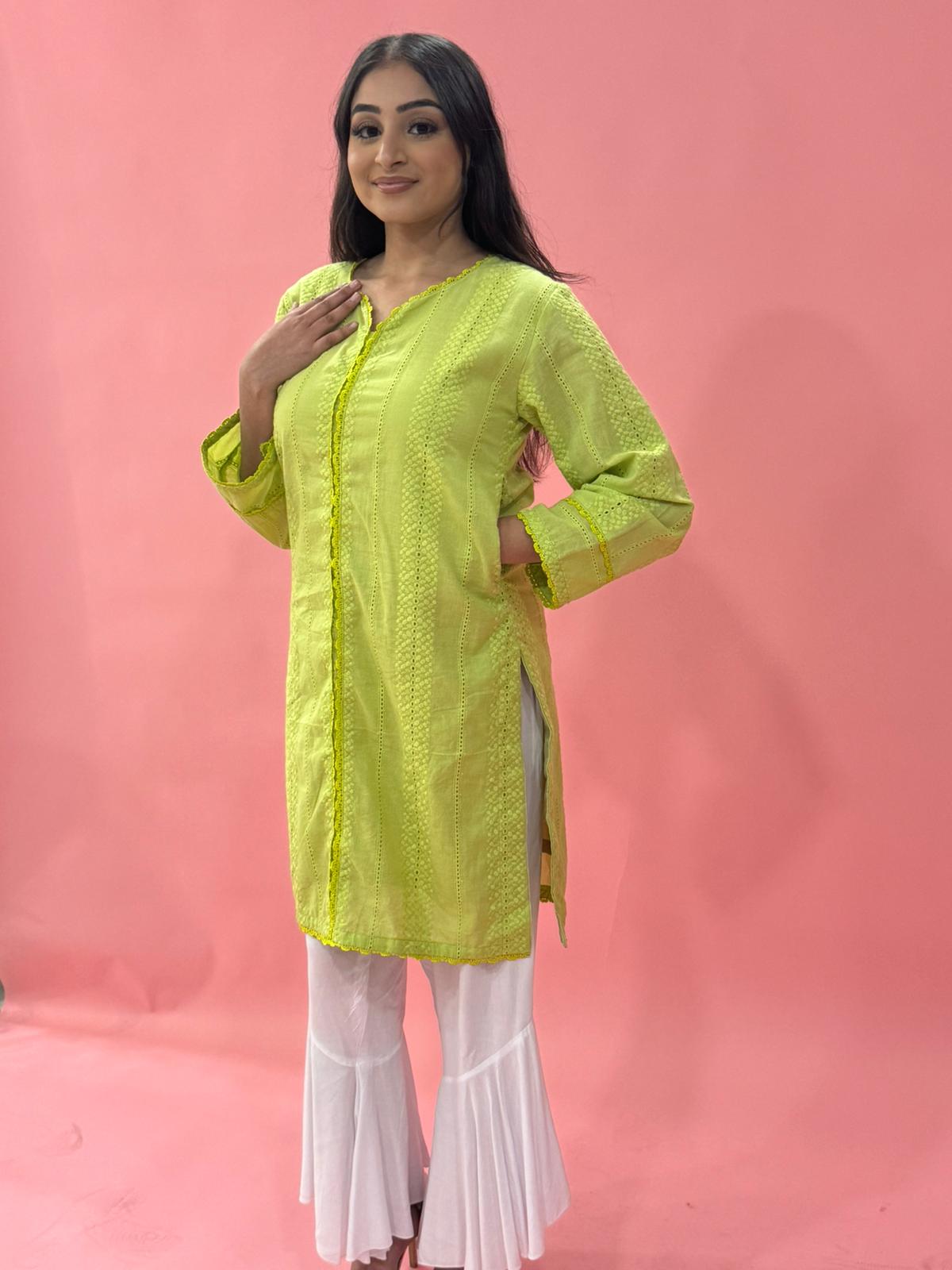 Green Thread Work 1 Pc kurta