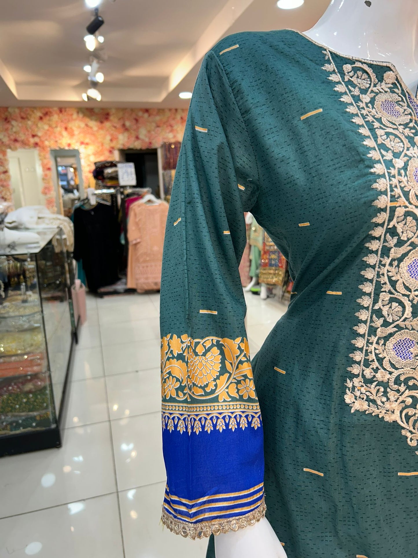 Zinc Blue Thread Work Casual Wear 3 Pc - ELRR016