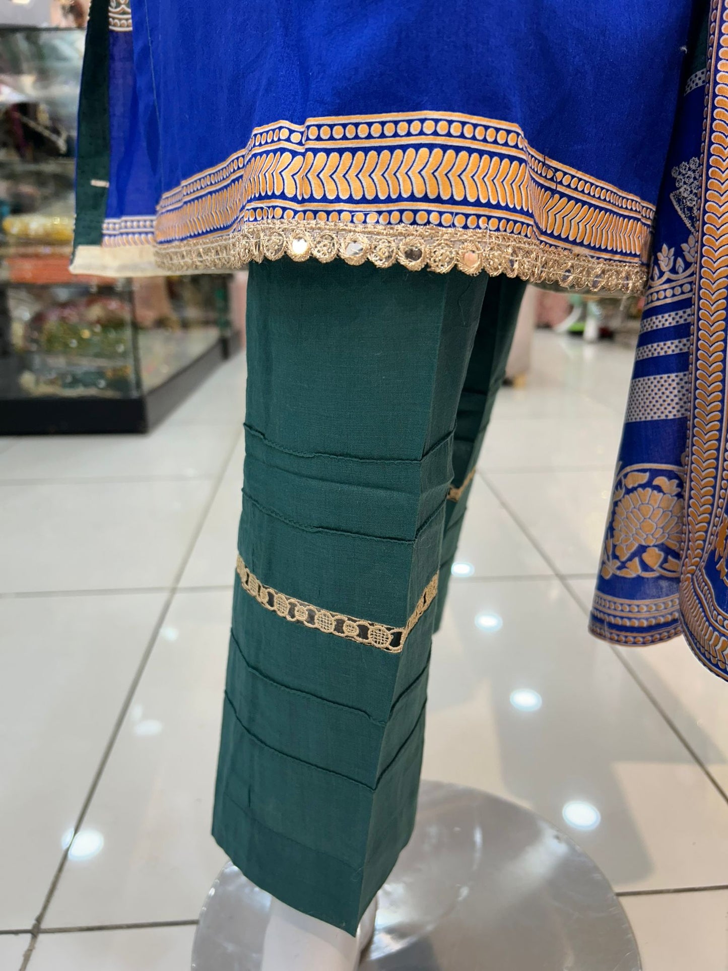 Zinc Blue Thread Work Casual Wear 3 Pc - ELRR016
