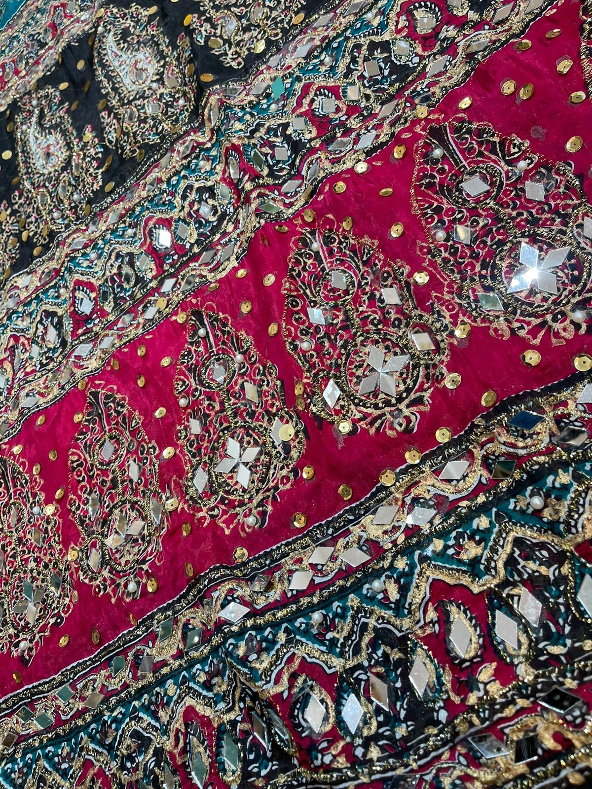 Heavy Mirror Work Shawls - ELHMW001