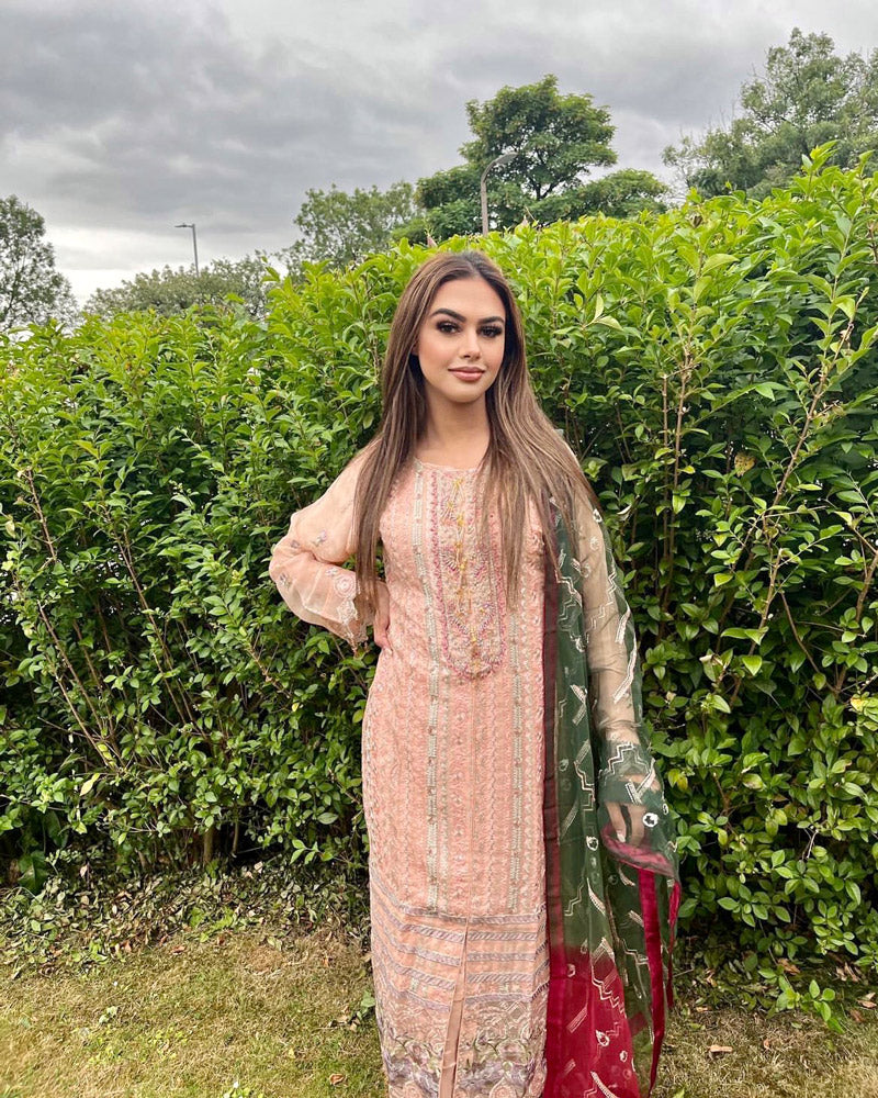 Mariams Misty Rose Original Outfit Long Kameez -ELIM002