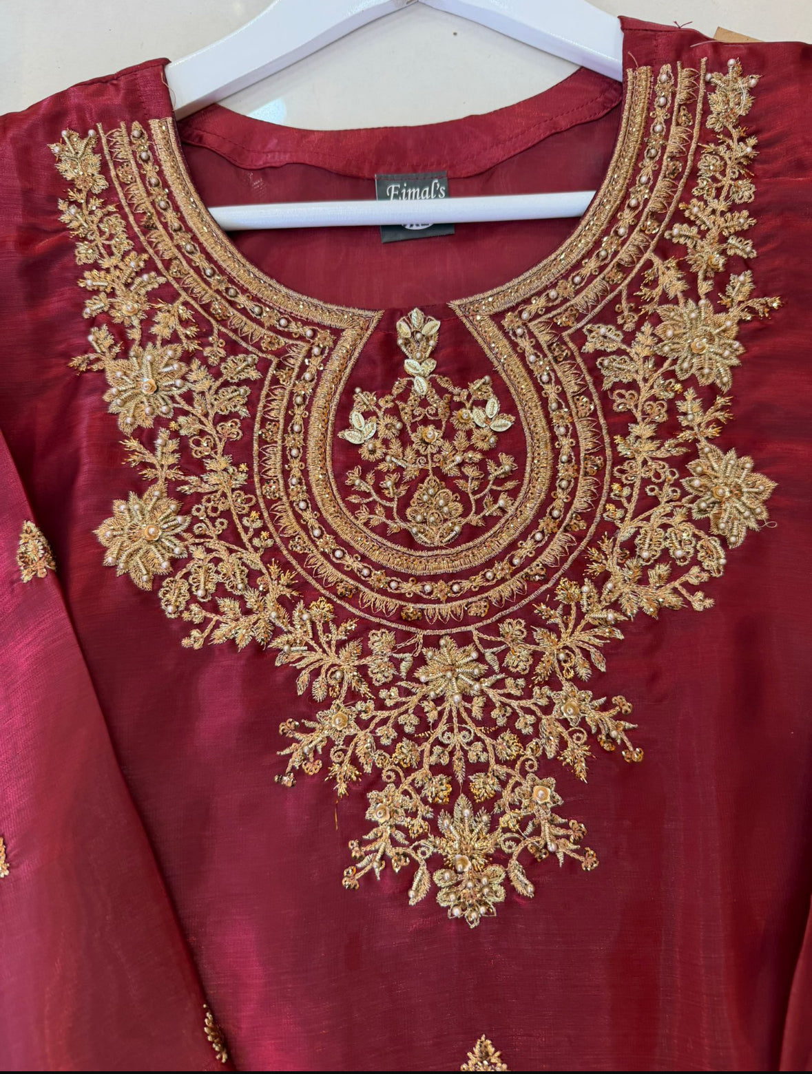 Tawakkal designer outfit- red (ELAJ01) plus size