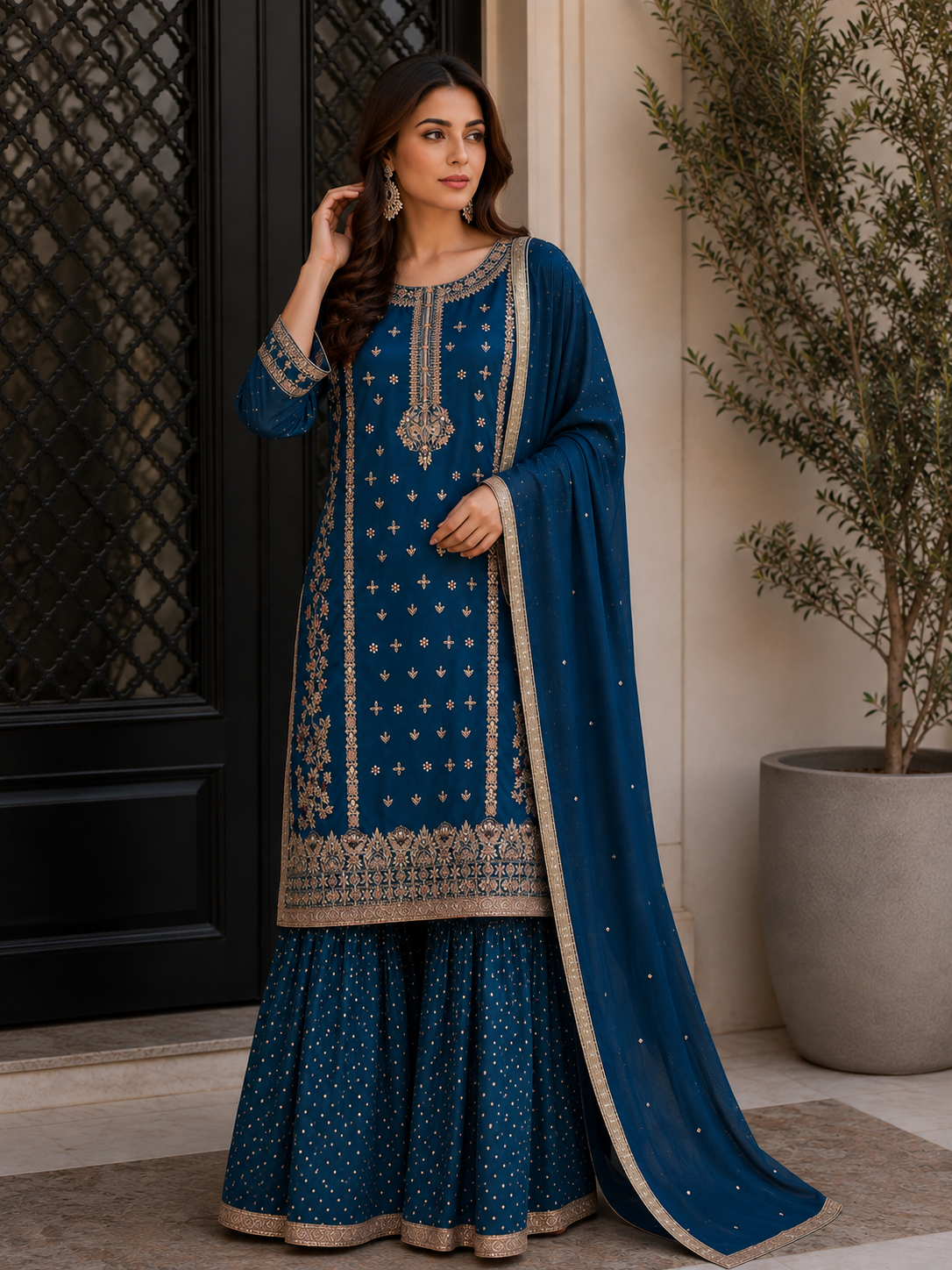 Teal Party wear- EL2PS