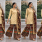 Mahroon and Beige Mehndi Wear Gharara Set