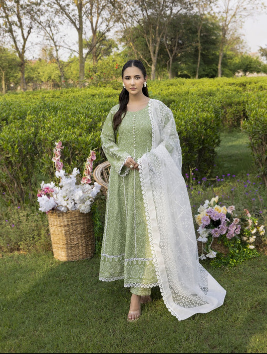Green 3 piece maxi (cotton) EL0GM