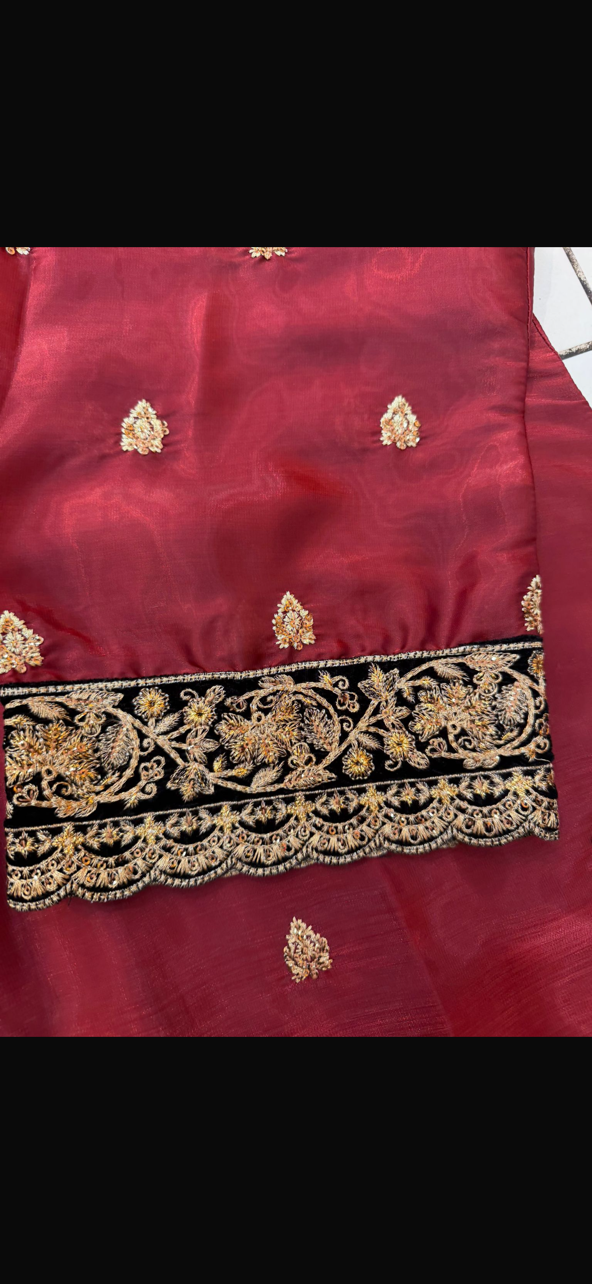 Tawakkal designer outfit- red (ELAJ01) plus size