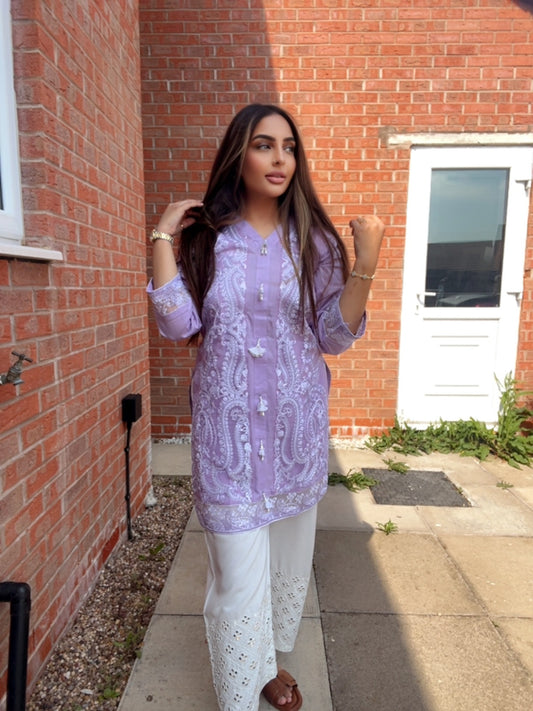 Purple ThreadWork Kurta