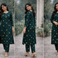 Satin Silk 2 piece outfit Bottle Green