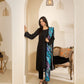 Black sequence work outfit with multicolour duppata (EL0BMD)