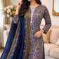 ELWC-007 Kottrai wool 3 piece printed suit with wool shawl asian clothing