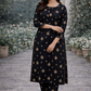 2 Piece Black Outfit Satin Silk