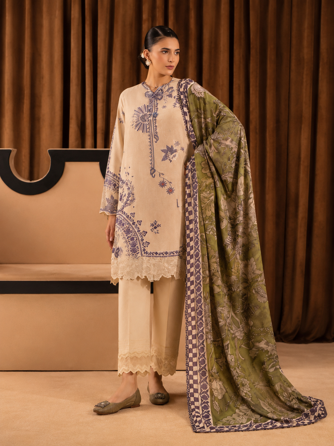 Sana Safinaz Cream- EL0LLP5