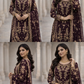 Plum heavy beaded outfit (EL0P8)
