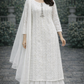White Outfit with Gharara Style Trouser - ELRR134
