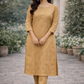 Golden Beige Satin Silk 2 Pc Formal Wear - ELRR012