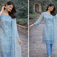 Baby Blue Heavily embroidered Plazzo outfit - 3 PC - ELRR094