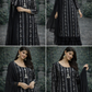 Black Gharara with Long Kameez- 3 PC - ELRR108