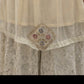 Golden Beige Aline Frock with Sharara - ELRR038