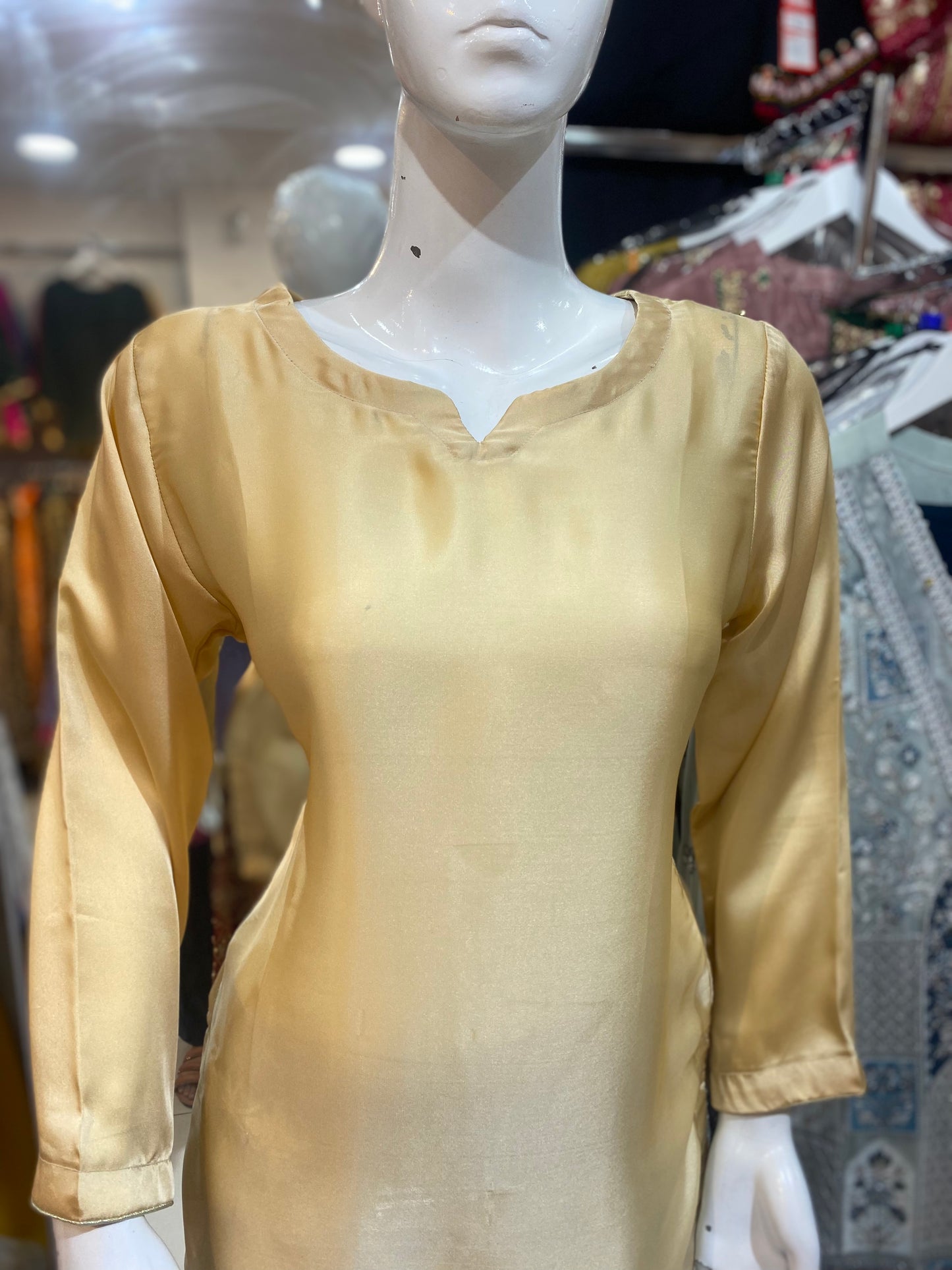 Plain Silk Kurtis in Various Colors - ELMWPS001