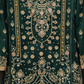 Bottle green heavy beaded Gharara (ELGGHG7)