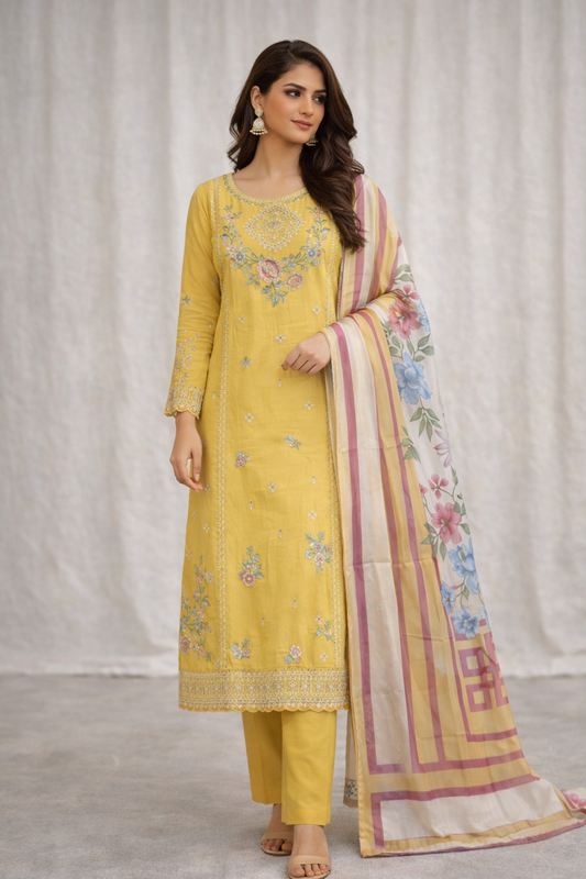 Tawakkal Designer Mustard outfit (EL02T) Eid wear