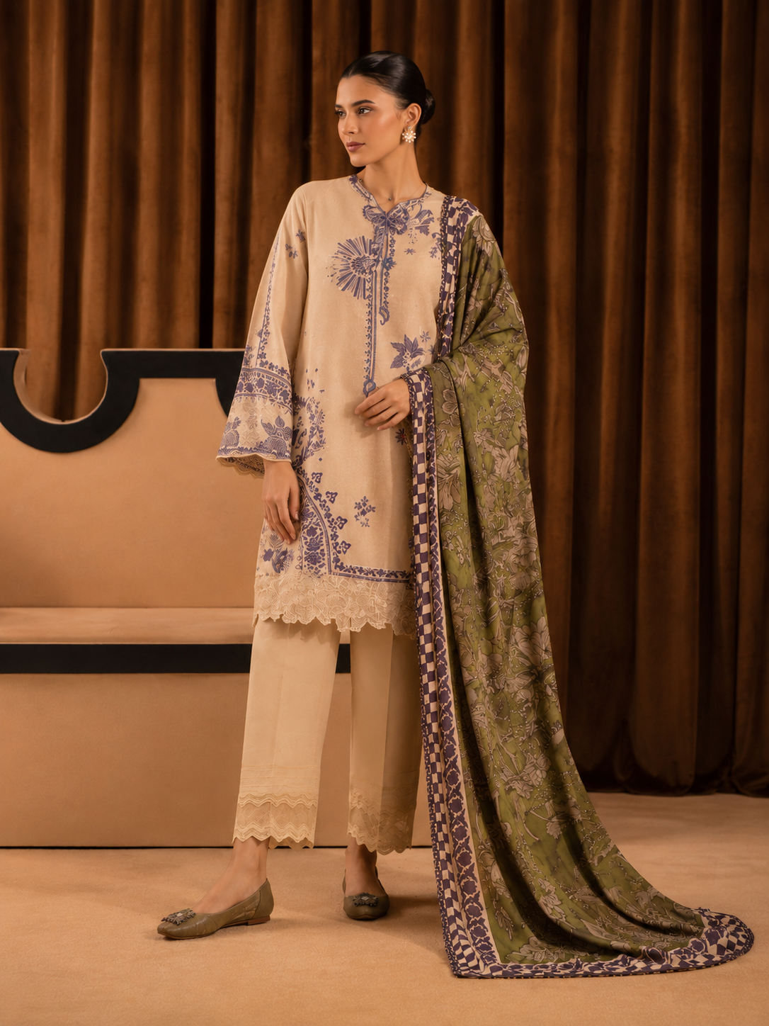 Sana Safinaz Cream- EL0LLP5