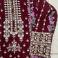 3 Piece Maroon Fancy Wear - Womenswear - ELRR105