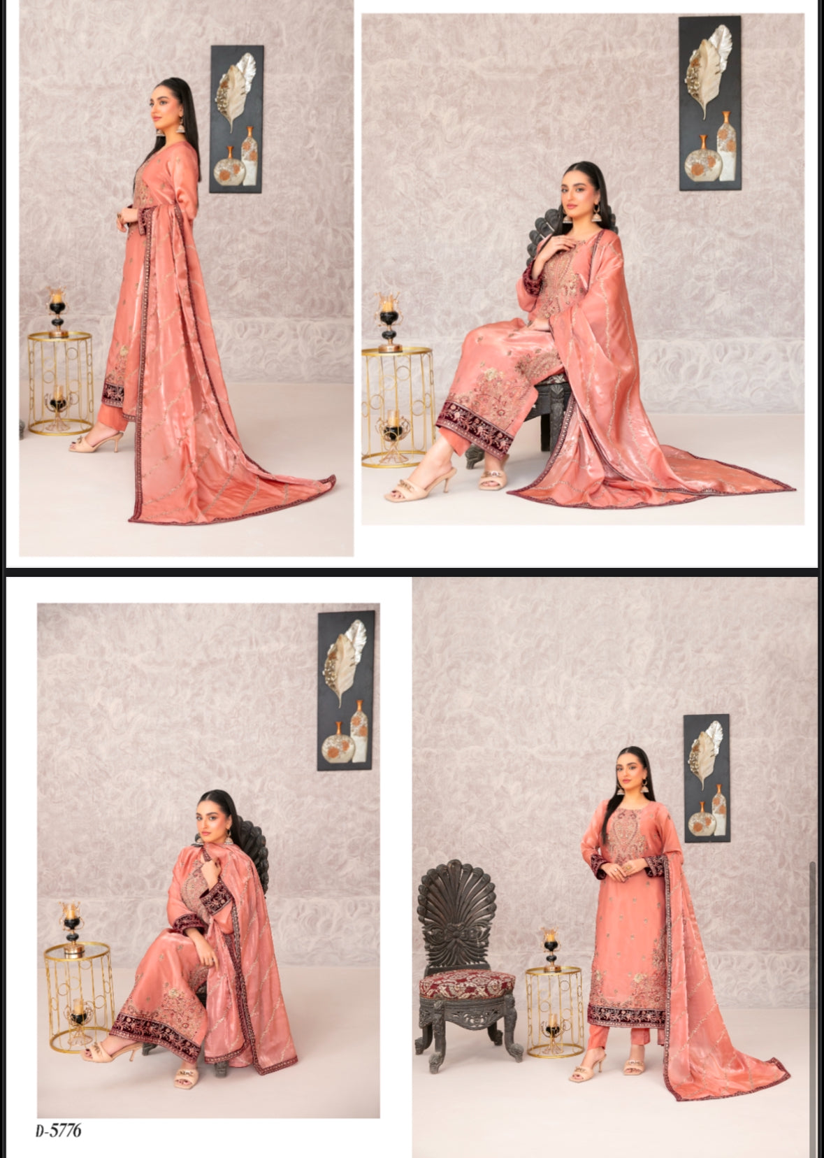 Tawakkal peach ELAJ05 Plus size
