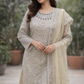 Grey Embellished Formal Wear