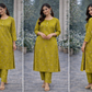 Lime Green Satin Silk 2 Pc Formal Wear - ELRR013