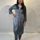 2 pieces velvet suit in grey colour |  ELWC-006 Womenswear asian clothing