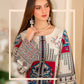 Cream 3pc outfit with print work
