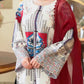 Cream 3pc outfit with print work