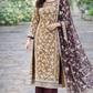 Beige and Purple 3 PC heavy Embellished Outfit